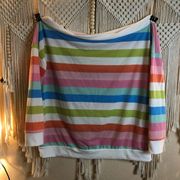 Striped off-shoulder sweater from e.Luna. Size 3X