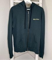 Peloton Full Zip Hoodie with Gold Foil Detail Front and Back * Medium