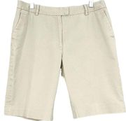 Brooks Brothers 346 Stretch Flat Front Chino Shorts Khaki Beige Size 12