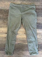 Denim Womens Leggjngs Jeans Green/gray Size 18 / 34 Cotton Pants