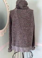 Rachel Zoe Turtleneck Sweater Women's Gray Wool Long Sleeve Pullover Large