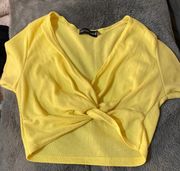 Pretty Little Thing Yellow Crop Top