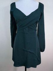 Le Lis Emerald Green Ruffle Multi Wear Dress (Medium)