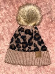 Cc Cheetah Pom Pom Hat 