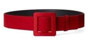 NWT POLO Ralph Lauren Red Satin Slide Buckle Belt Size XS