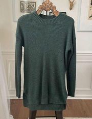 BP Green Lightweight Ribbed Tunic Sweater Oversized S