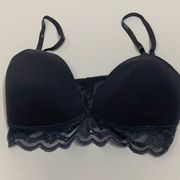 Jessica Simpson Women’s Ultra Flirty Wirefree Floral Lace Bra Black Size 36C