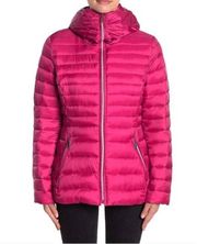 Laundry by Shelli Segal Women's Quilted Puffer Jacket Pink Size Large