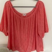 Womens Plus Size Coral Blouse Size 2X