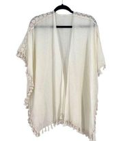 Do everything in Love Gauzy Embroidered Kimono Swim Cover Up One Size OS