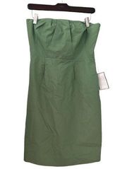 J. Crew Green Erica Dress in Cotton Taffeta NWT