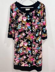 colorful floral shift dress size 12