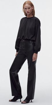 Black Faux Leather Pant