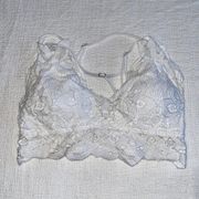 Francesca's Dina Be White Lace Bralette - medium