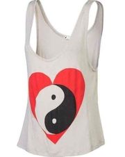 Lulu's Ying Yang Heart Swing Tank Top