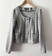 Maison Scotch Cardigan Jacket Womens 2 Grey La Femme Selon Marie