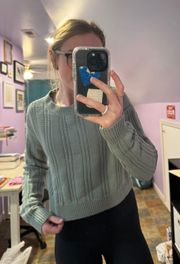 Green Cropped Sweater