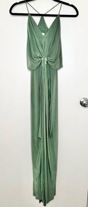 NWT MISA Los Angeles Domino Maxi Dress in Sage Green