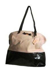 Lulu Guinness Large Cream and Black Tote Bag