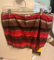 Multicolored Striped Skirt
