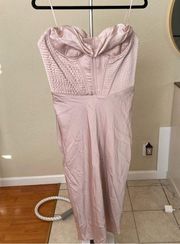 House of cb XL PLUS CUP Myrna dress in color crystal light pink/champagne NWOT