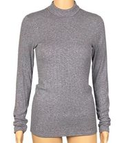 WILFRED/ARITZIA grey, thin ribbed, super soft turtleneck sweater. Medium. EUC