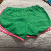 Nike  Dri Fit pink and green shorts size small