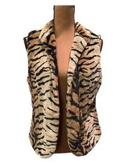 Pre-loved LAL Faux Fur Tiger Vest Size Large