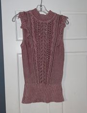 Pink Sleeveless Sweater