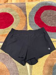 Black Workout Athletic Running Shorts Double Lined Size Small