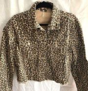 oversized cheetah denim jacket