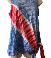 NWT Chaps Sleeveless Red/White/Blue Tank Sz M MSRP: $55