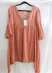 NWT L Love boho pink dress