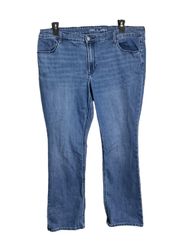 Mid-Rise Kicker Boot Cut Blue Jeans Women 18