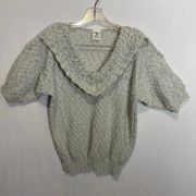 American Vintage Centennial Knits Ltd textured sweater large collar size medium