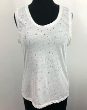 White Distressed T Alexander Wang Tank