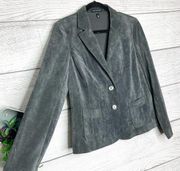 Counterparts Silver Gray Corduroy Blazer Jacket Women’s Size 10