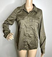 Michael Kors Army Green Button Down Shirt