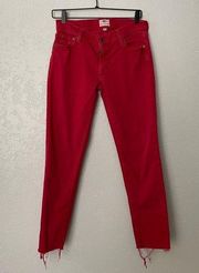 Fossil red super skinny jeans