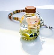 Floating Kawaii Boba Drink Keychain