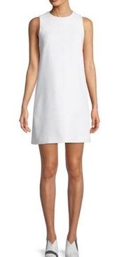 Tibi white structure crepe cutout open back sleeveless shift dress size 0