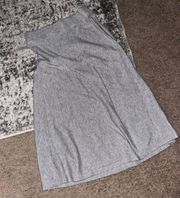 Gray Knit Maxi Skirt