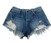 We The Free Loving Good Vibrations Shorts Somerset Distressed cut offs Size 31