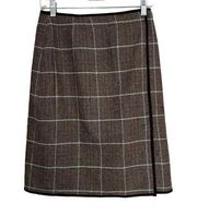 Vintage Wool Blend Plaid Skirt 6