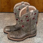 Twisted X Floral Embroidered Steel Toe Boots