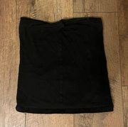 Garage  Black Tube Top with Knot Front Detail (size XS)