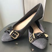 🥿 Tweed Buckle Pointed Flats