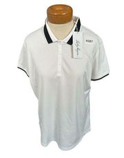 Lady Hagen Women's golf polo shirt NWT white and black  sz XL