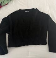 Black Cropped Sweater