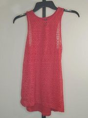 Red Tank Top Sleeveless Lace Front Tank Top Small